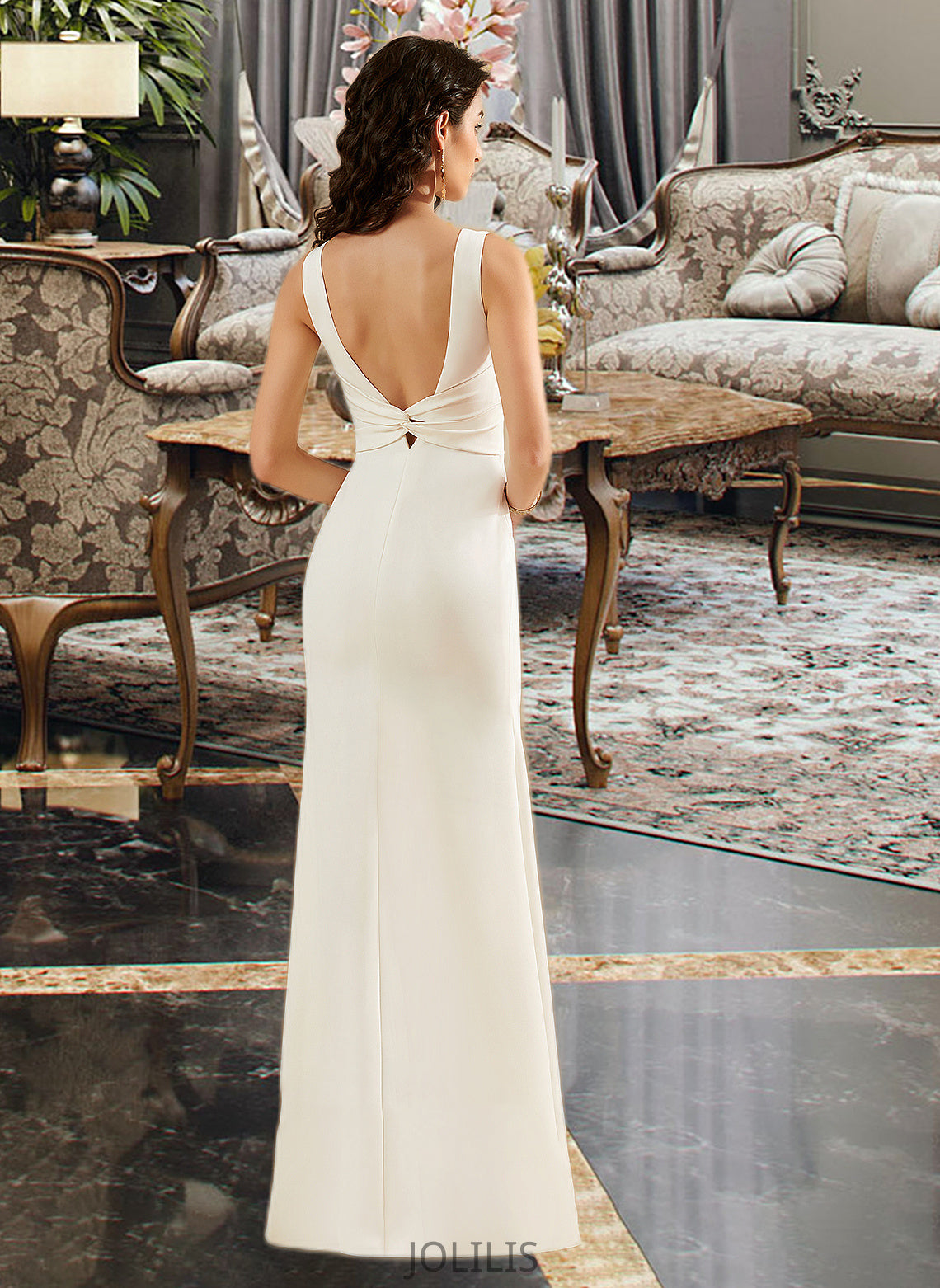 Saniya Trumpet/Mermaid Floor-Length Wedding Dress HIP0013762