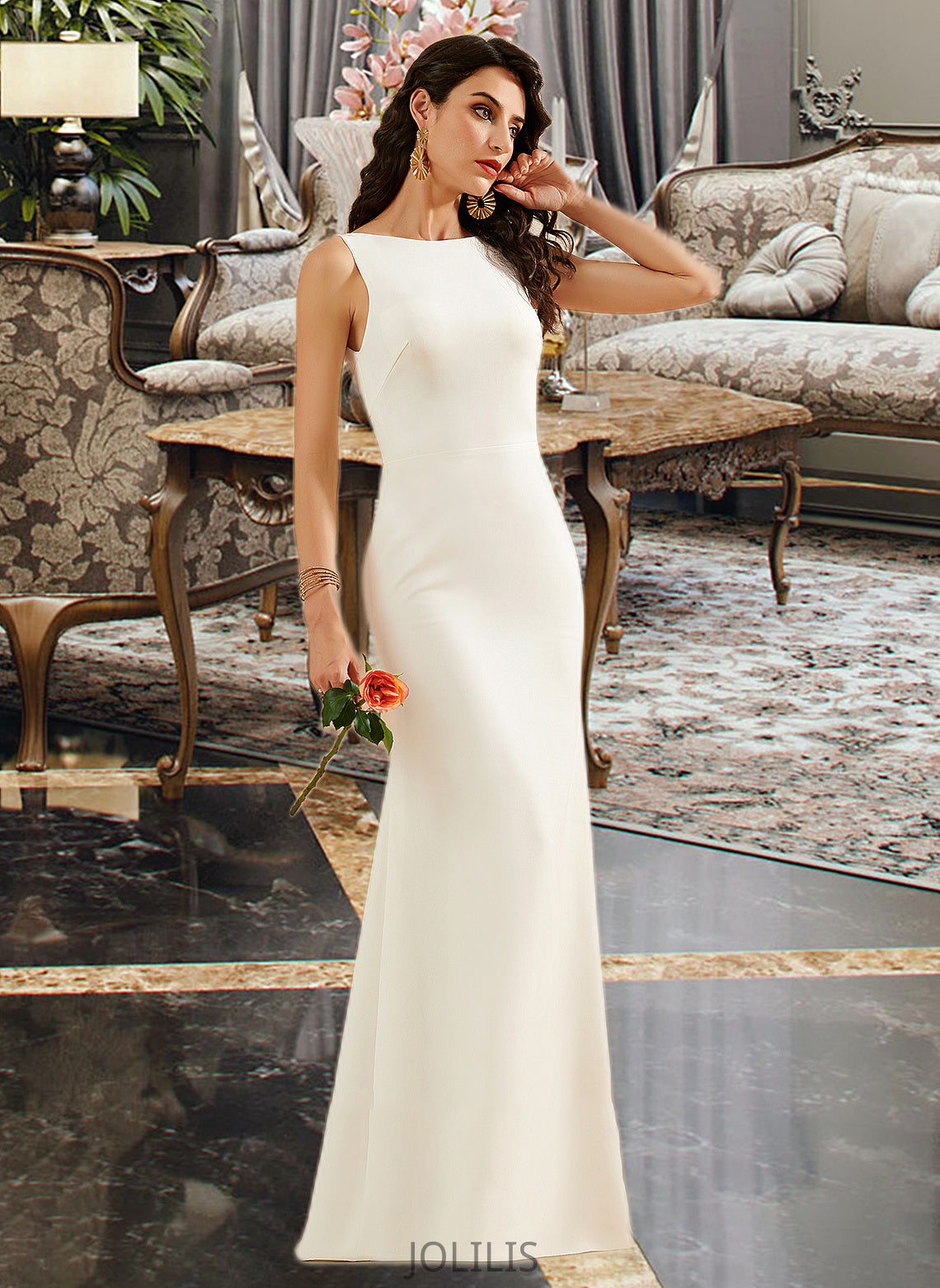 Saniya Trumpet/Mermaid Floor-Length Wedding Dress HIP0013762