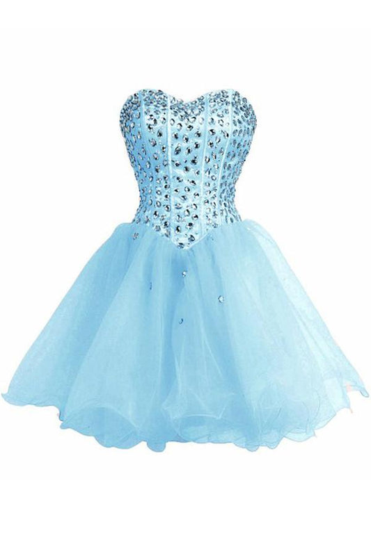 Baby Blue SweetHeart Orangza Homecoming Dress Graduation Gown ED22