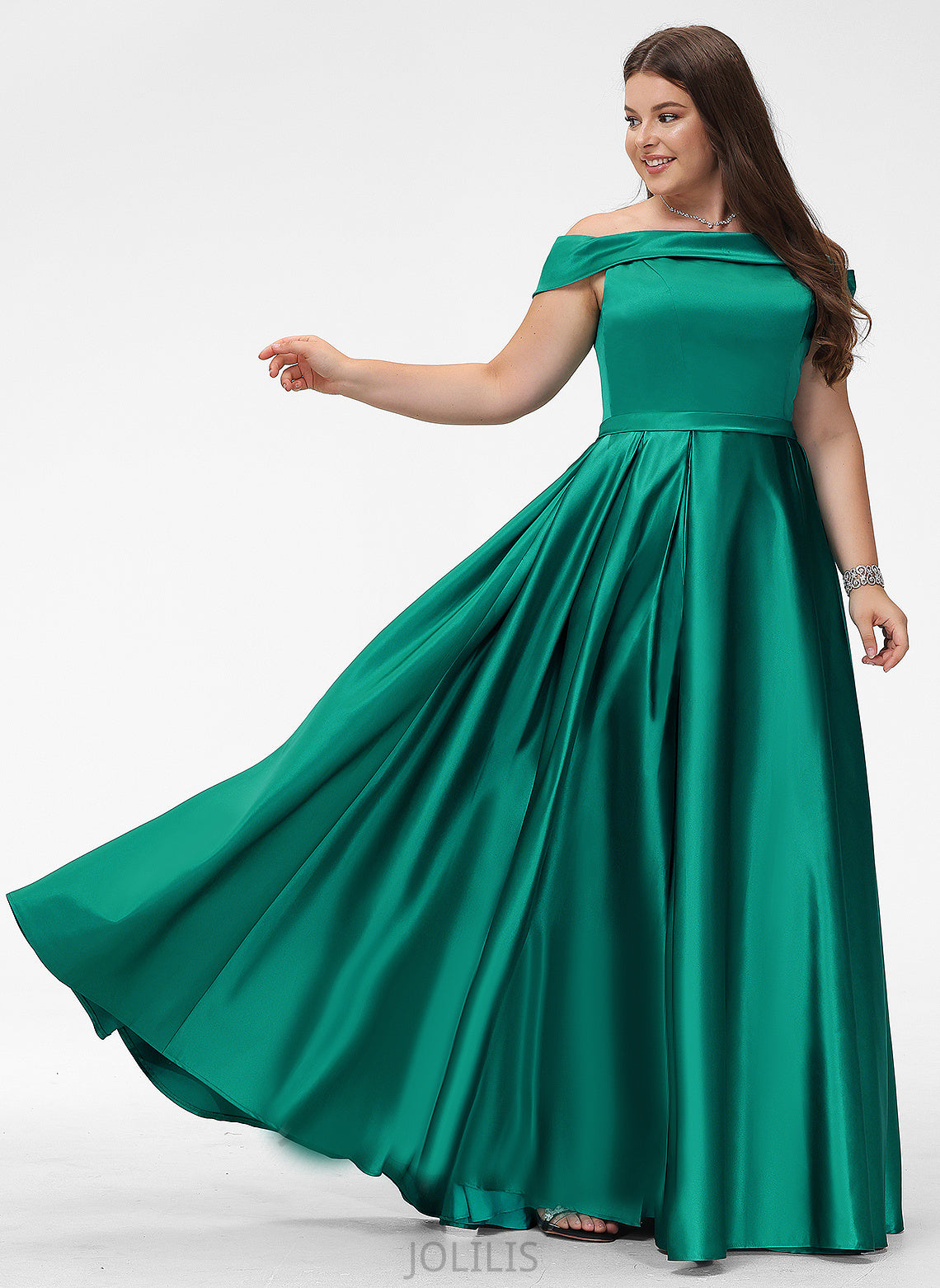 Autumn Prom Dresses Satin Off-the-Shoulder Floor-Length Ball-Gown/Princess