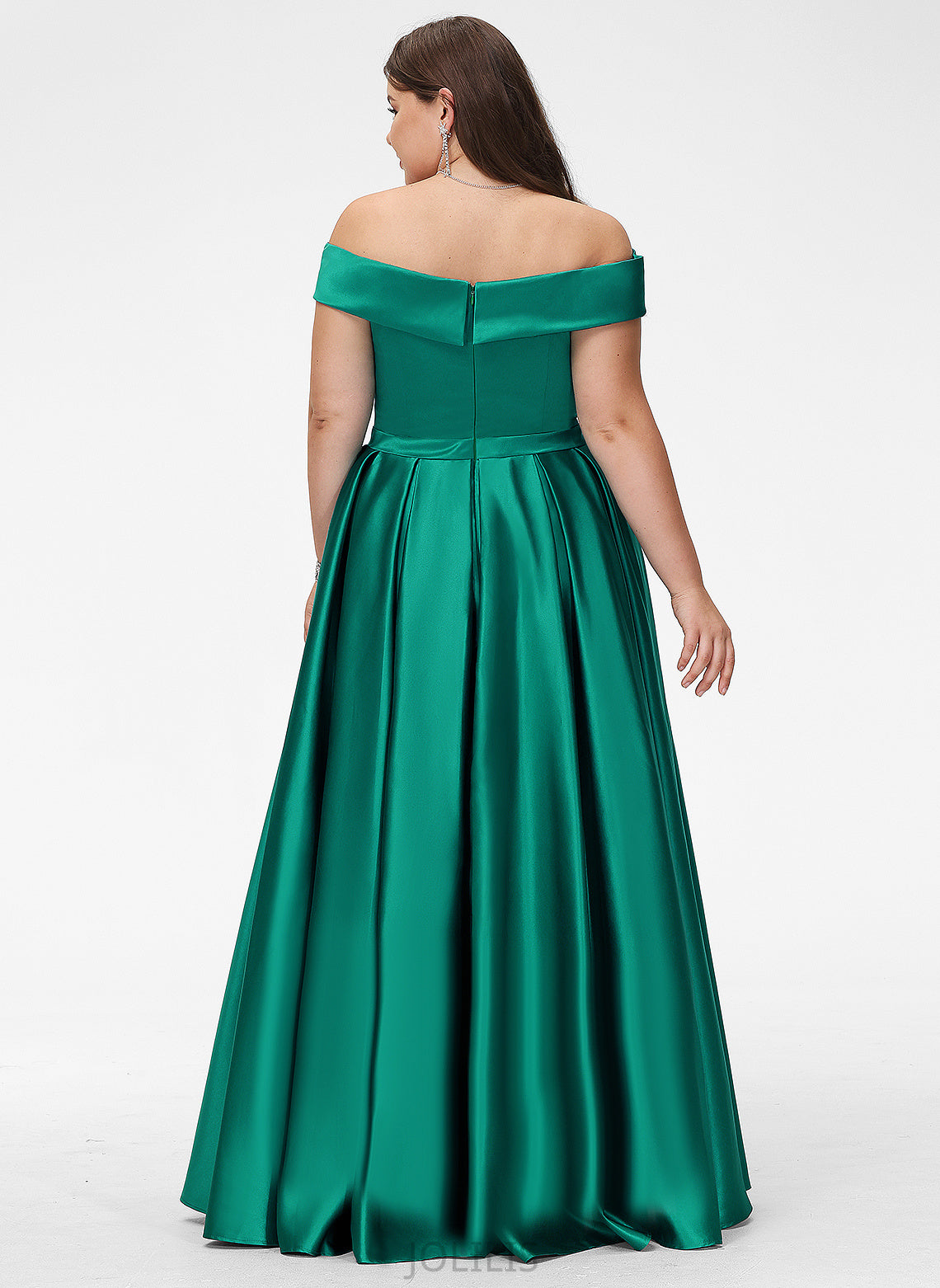 Autumn Prom Dresses Satin Off-the-Shoulder Floor-Length Ball-Gown/Princess