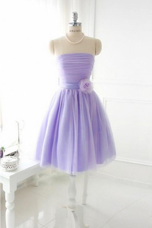 Elegant Strapless Tulle Prom Dresses Homecoming Dresses ED50