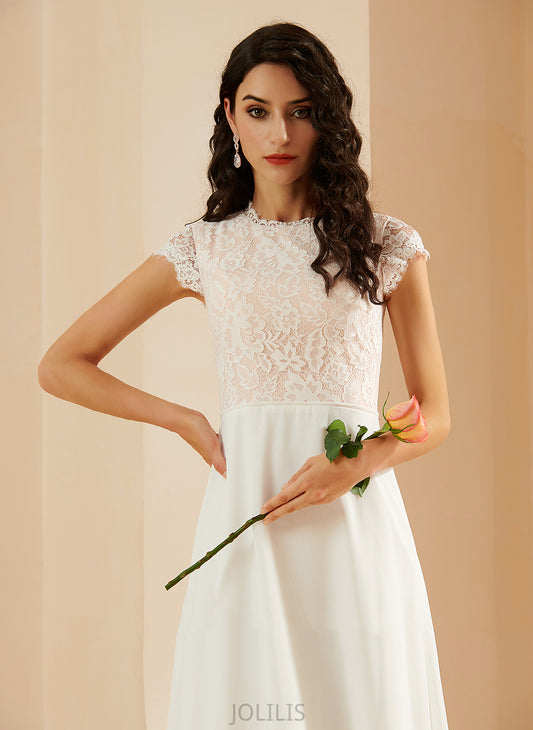 Scoop Chiffon Lace Wedding Dresses Dress Wedding Teresa A-Line Floor-Length