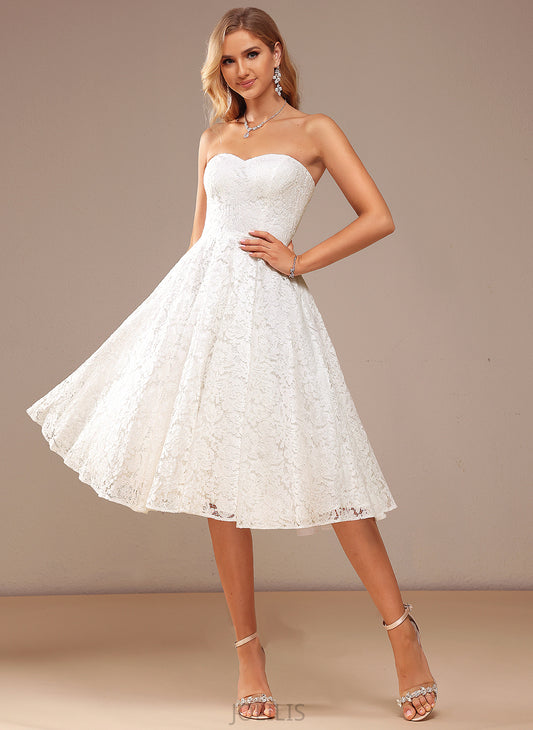 Wedding Dress Knee-Length Sweetheart Wedding Dresses Lace Perla A-Line