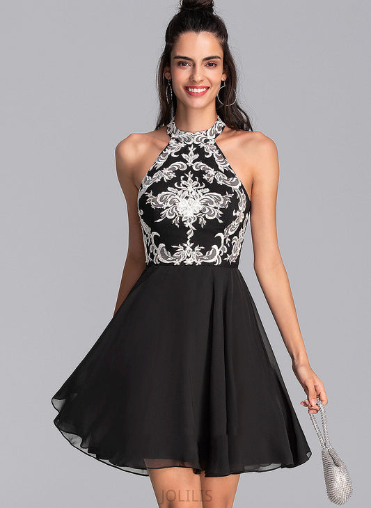 Dress Katelyn Homecoming Chiffon A-Line Scoop Neck Homecoming Dresses Short/Mini