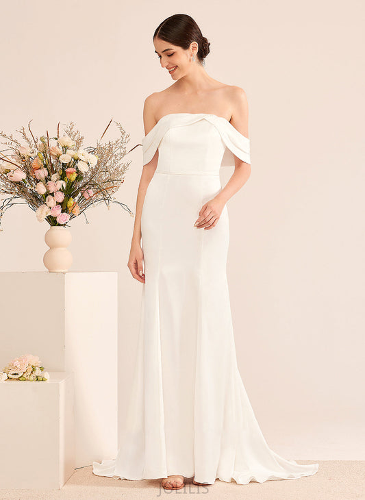 Wedding Dresses Wedding Trumpet/Mermaid With Ruffle Off-the-Shoulder Dress Train Nell Sweep