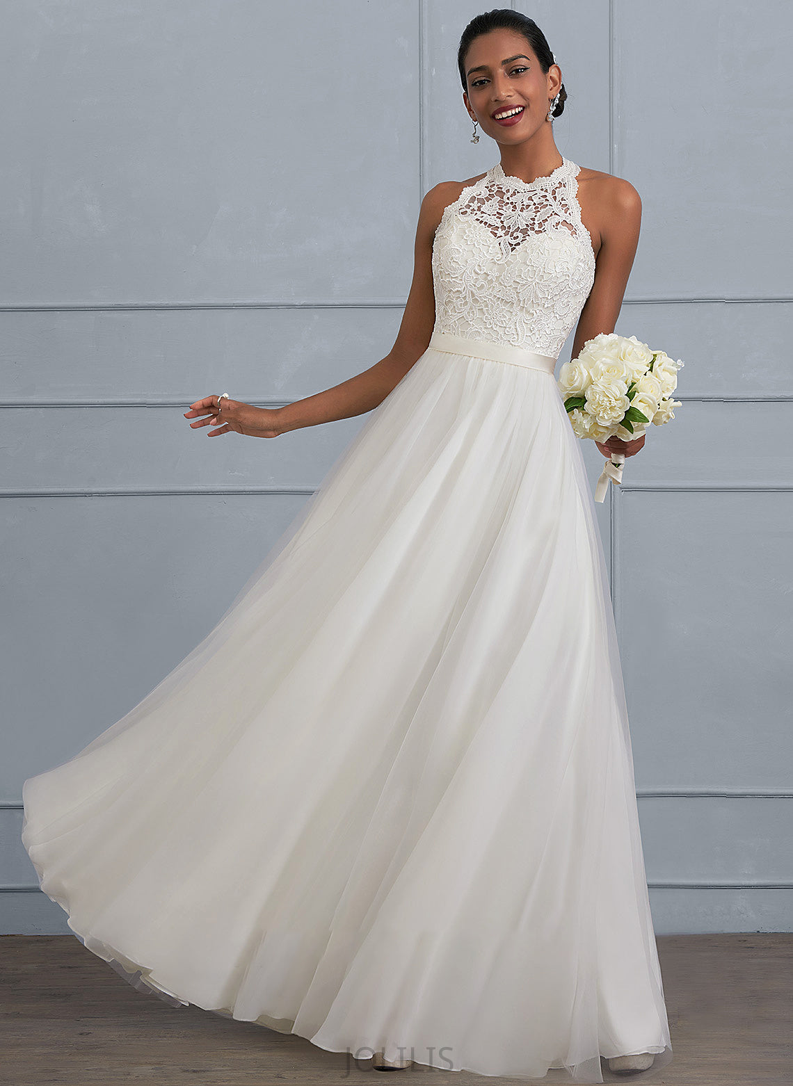 Wedding Dresses Dress Scoop Neck Wedding Tulle A-Line Floor-Length Annabella