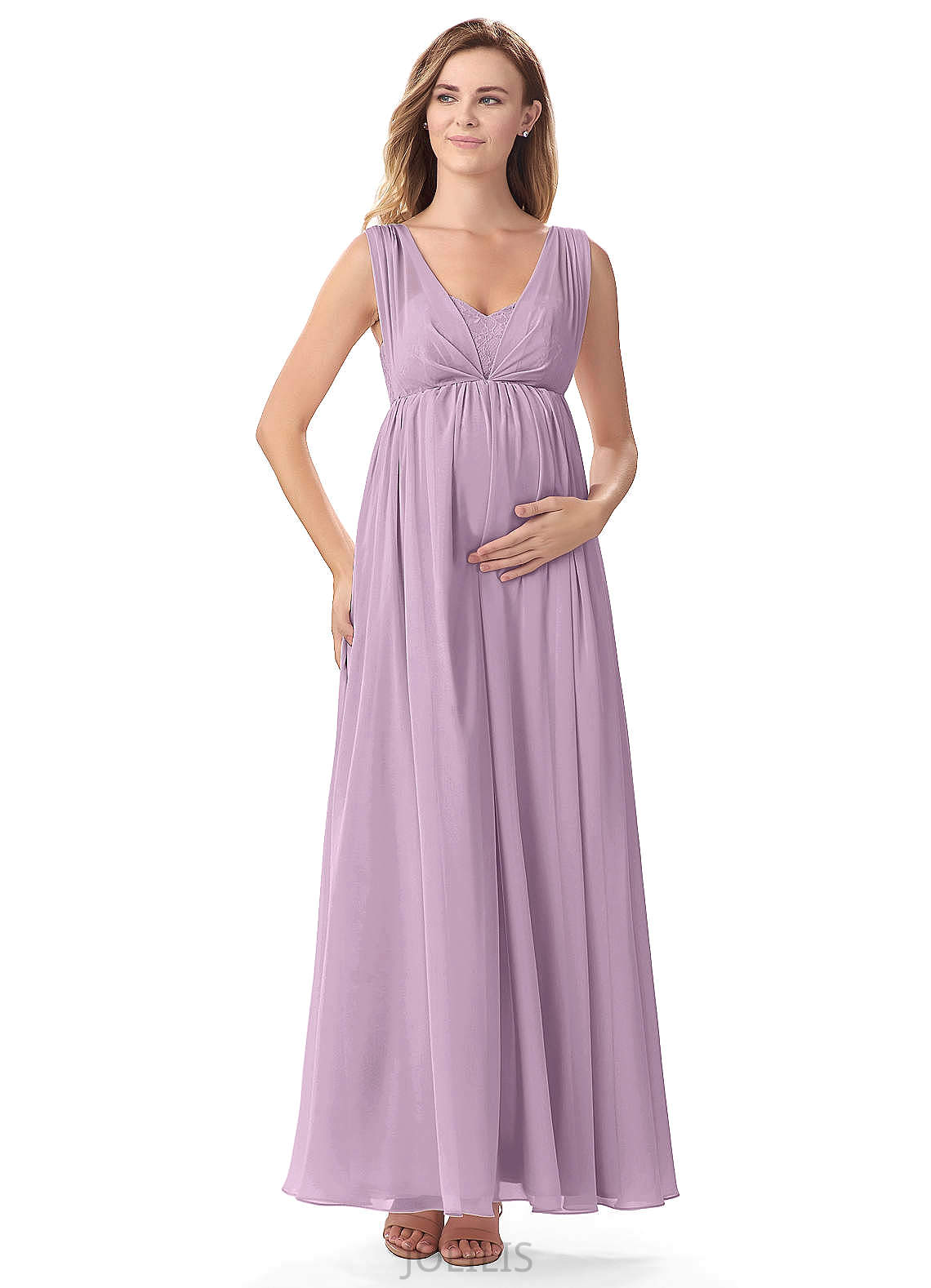 Carmen A-Line/Princess Natural Waist Floor Length Sleeveless Scoop Bridesmaid Dresses