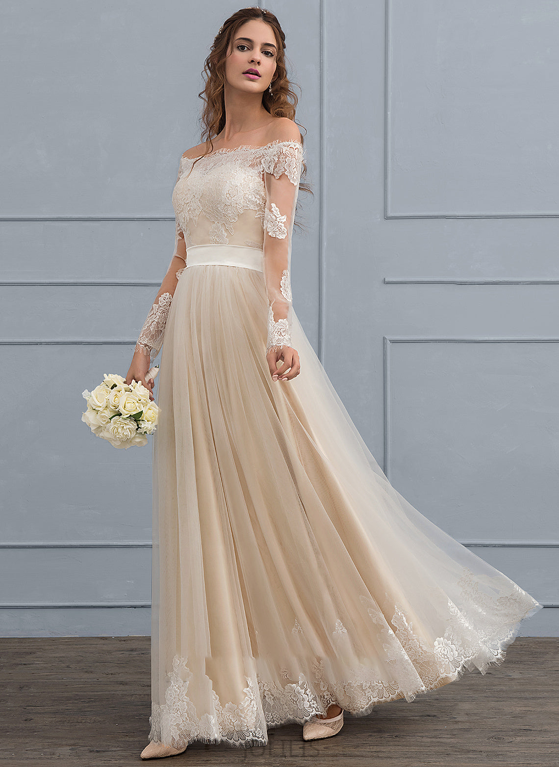 Dress Lace Floor-Length Ida Tulle Wedding Dresses A-Line Wedding