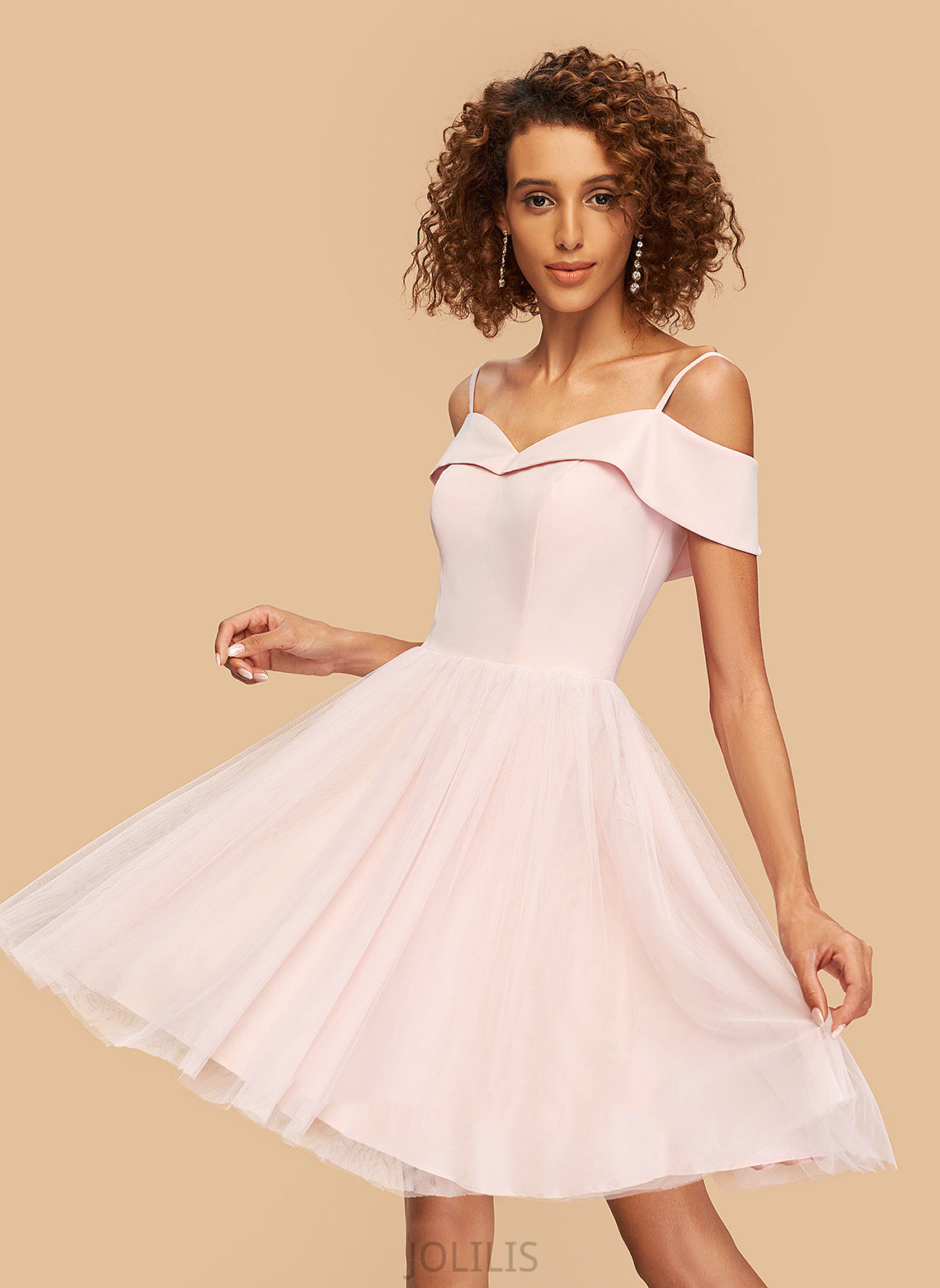 V-neck Faith Short/Mini Homecoming Dresses Dress Homecoming A-Line Off-the-Shoulder Tulle