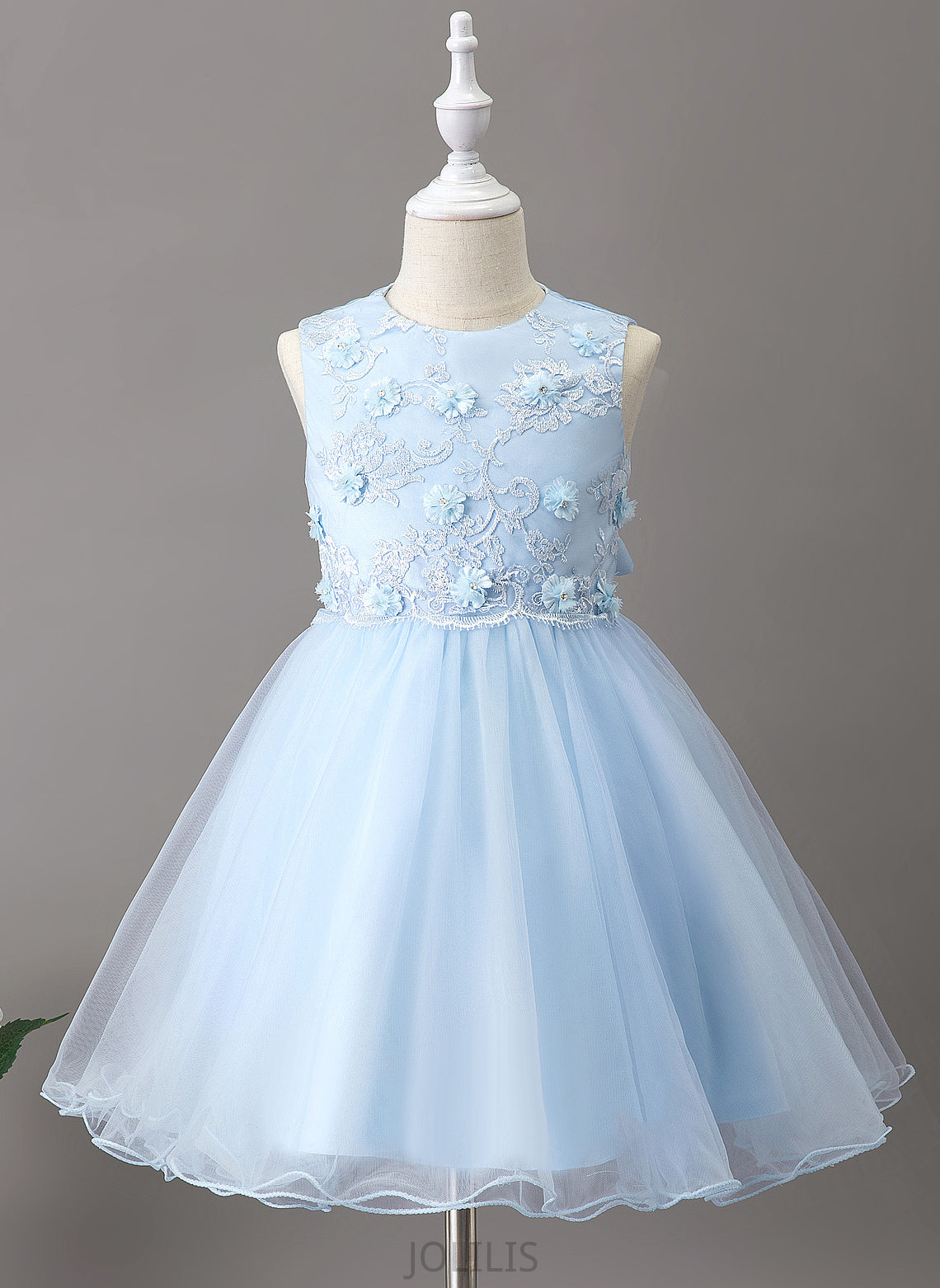 Flower Knee-length Sleeveless Scoop With - Neck Girl Flower(s) Tulle/Lace Flower Girl Dresses Dress Harper A-Line