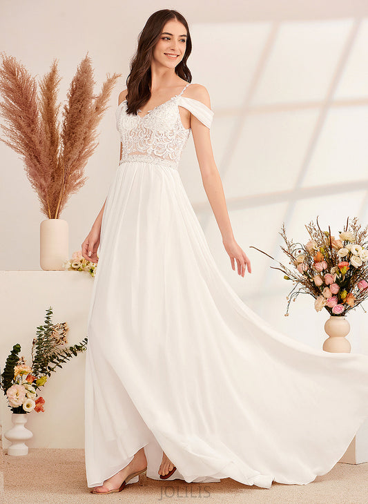 With Wedding Lailah Train A-Line Beading Sweep V-neck Sequins Wedding Dresses Dress