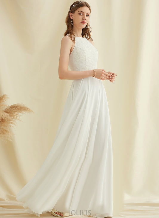 Dress Wedding A-Line Lace Adriana Chiffon Wedding Dresses Floor-Length