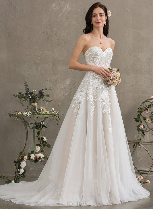 Court Wedding Dresses Dress Sweetheart Ball-Gown/Princess Wedding Rowan Tulle Train