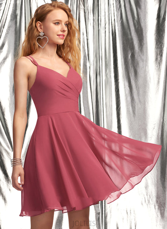 Homecoming Dresses With Homecoming Jenna Dress Short/Mini Ruffle Chiffon V-neck A-Line