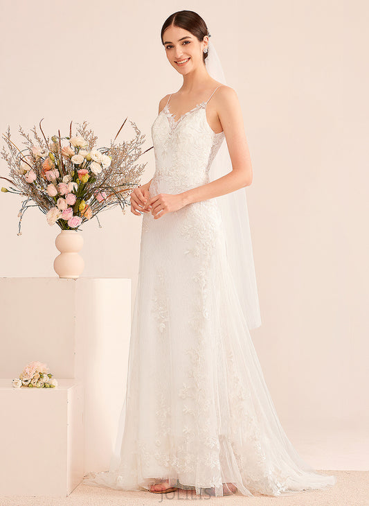 Court A-Line Sequins Lace Vicky Dress Tulle V-neck Wedding Dresses Wedding With Train