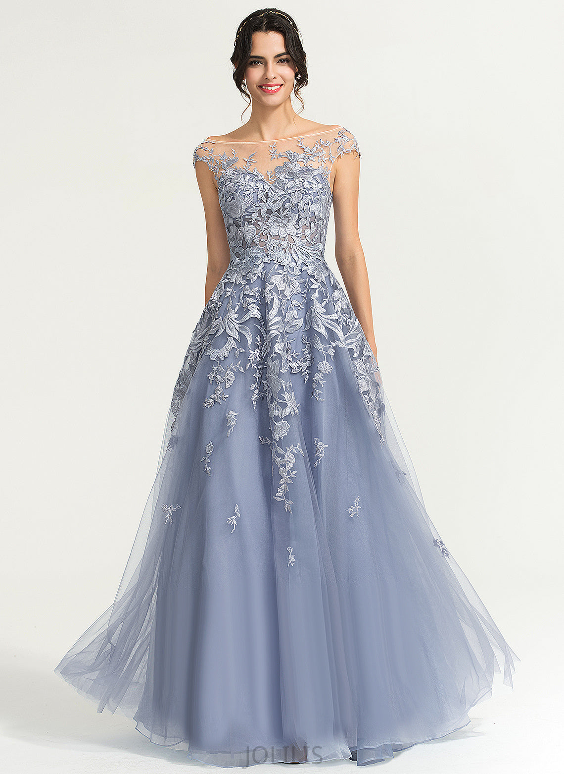 Prom Dresses Lace Ball-Gown/Princess Clarissa Floor-Length Tulle Scoop