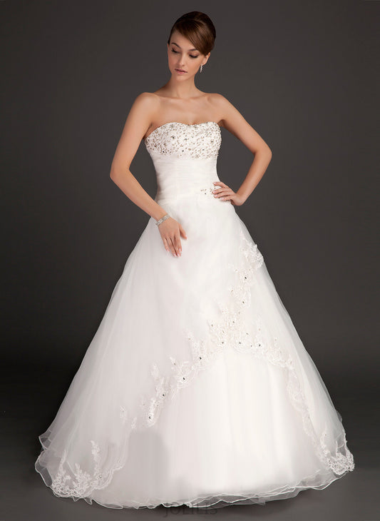 Organza Floor-Length Dress Beading With Lace Wedding Dresses Sweetheart Ball-Gown/Princess Wedding Ruffle Abril