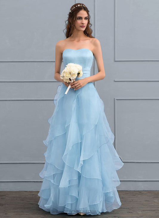 Organza Dress Cascading A-Line Wedding Wedding Dresses Sweetheart Ruffles Jocelynn Floor-Length With