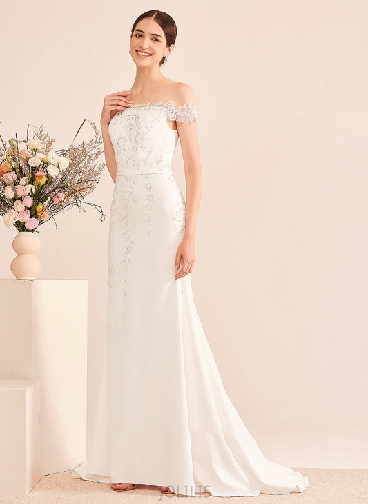 Dress Wedding Wedding Dresses Train Ashanti Lace Court Off-the-Shoulder With Trumpet/Mermaid Sequins