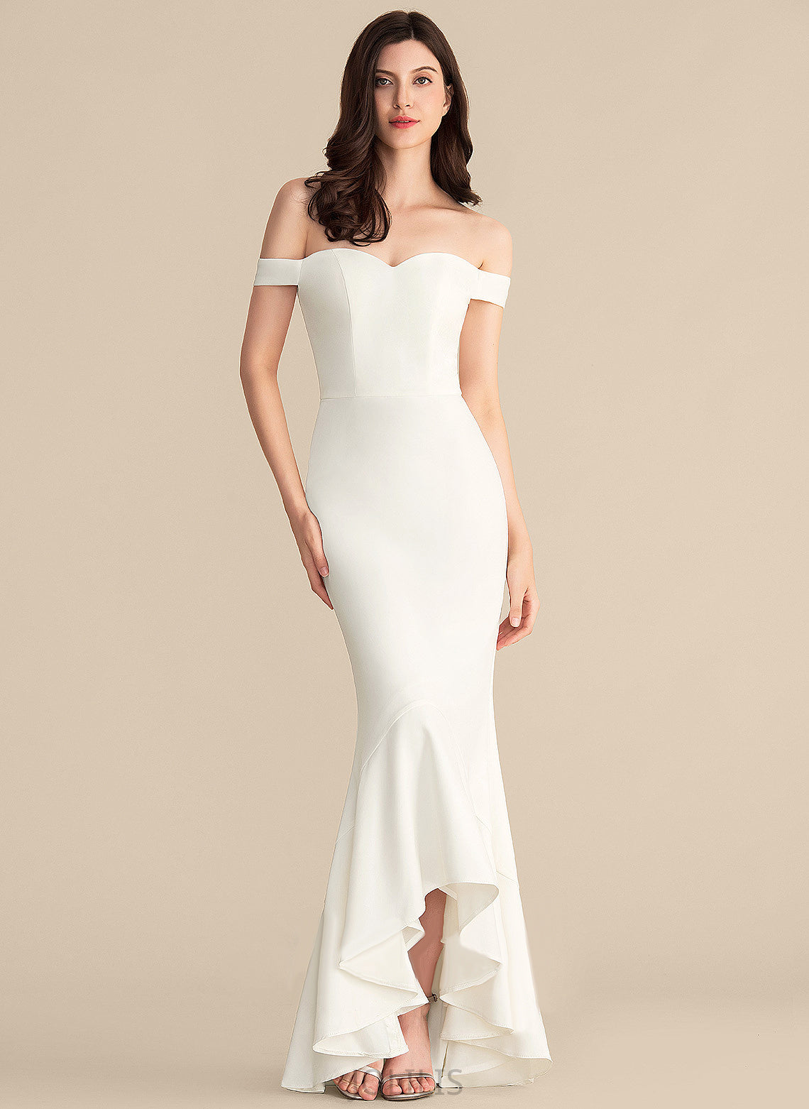 With Dress Off-the-Shoulder Mylie Wedding Dresses Wedding Trumpet/Mermaid Asymmetrical Cascading Ruffles