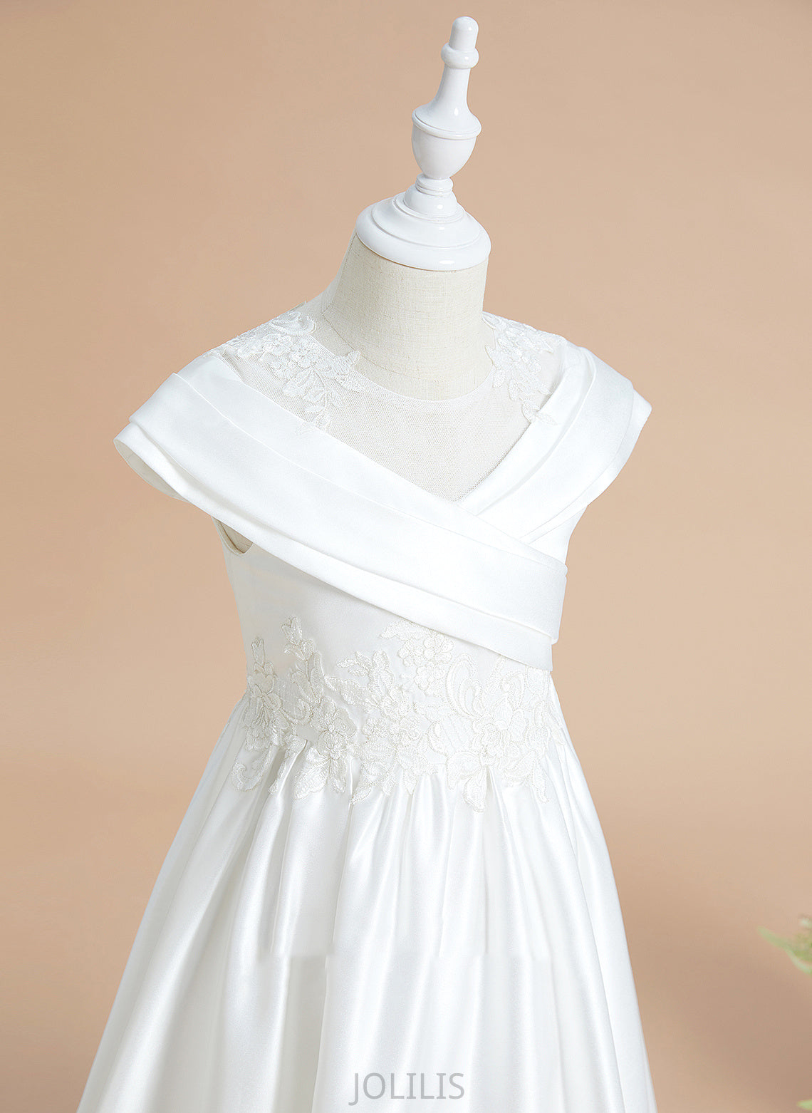 Scoop Danielle Ball-Gown/Princess Flower - Dress Satin/Lace Flower Girl Dresses Neck Sleeveless Girl Train Sweep