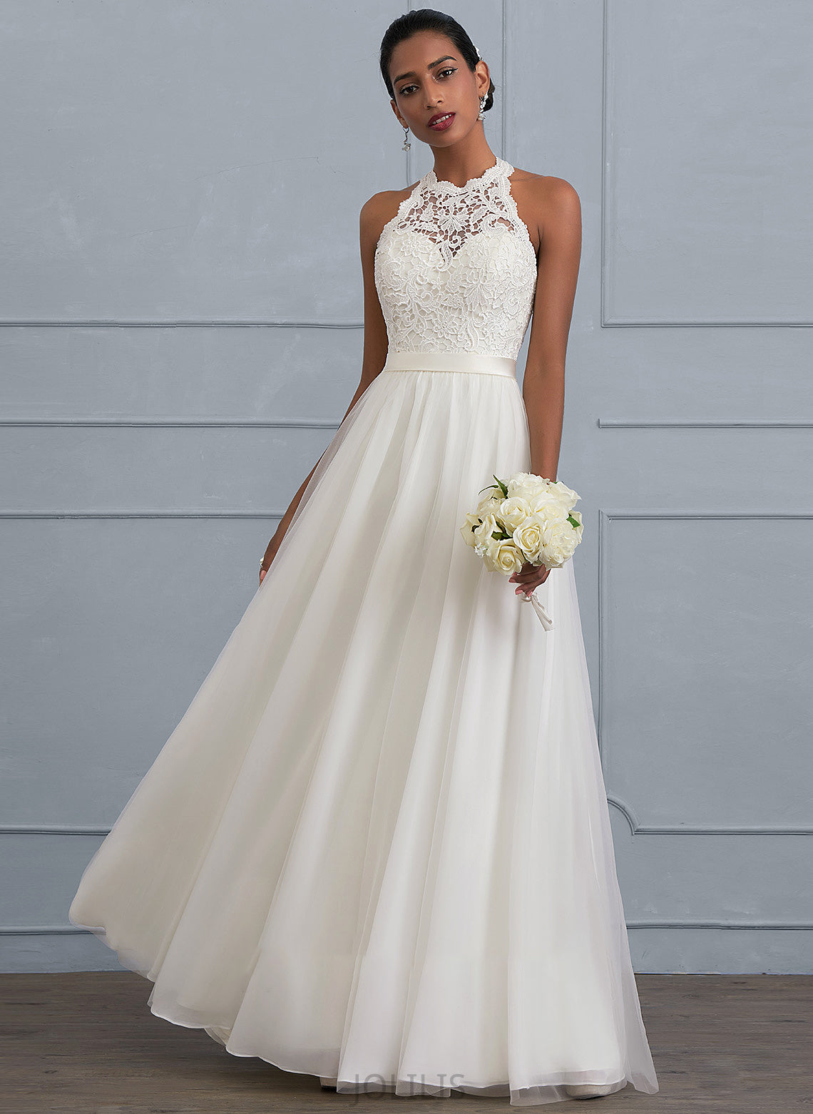 Wedding Dresses Dress Scoop Neck Wedding Tulle A-Line Floor-Length Annabella