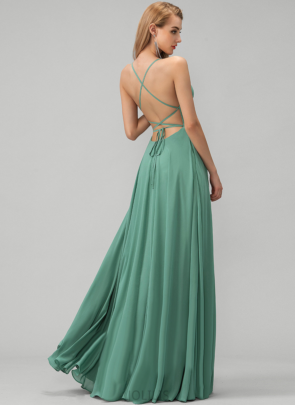 Floor-Length Silvia Chiffon A-Line Square Prom Dresses