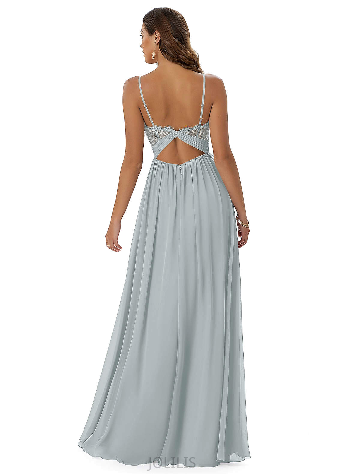 Danika Floor Length Sleeveless A-Line/Princess Natural Waist V-Neck Bridesmaid Dresses