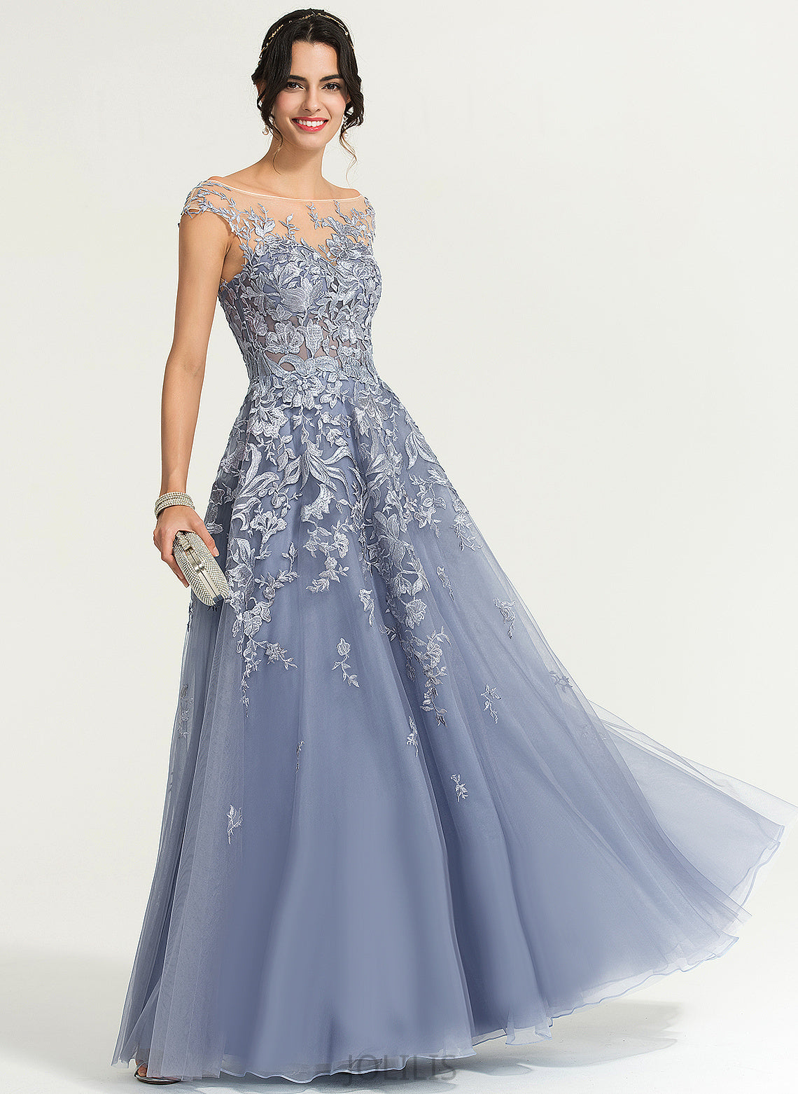 Prom Dresses Lace Ball-Gown/Princess Clarissa Floor-Length Tulle Scoop