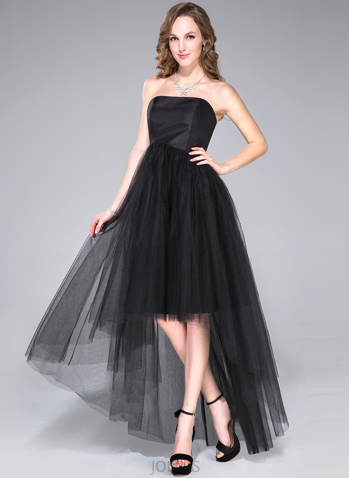 Tulle With Dress Asymmetrical Lesly Ruffle A-Line Taffeta Homecoming Dresses Homecoming Strapless