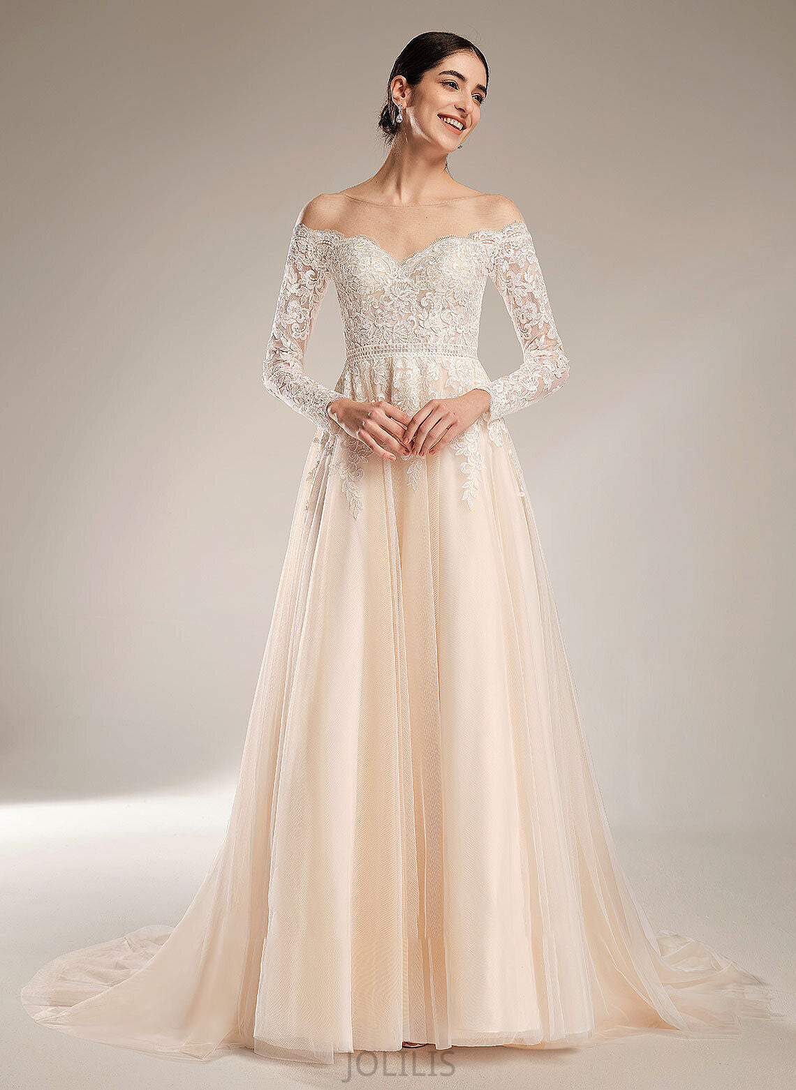 Illusion Ball-Gown/Princess Wedding Train Dana Wedding Dresses With Sequins Dress Chapel