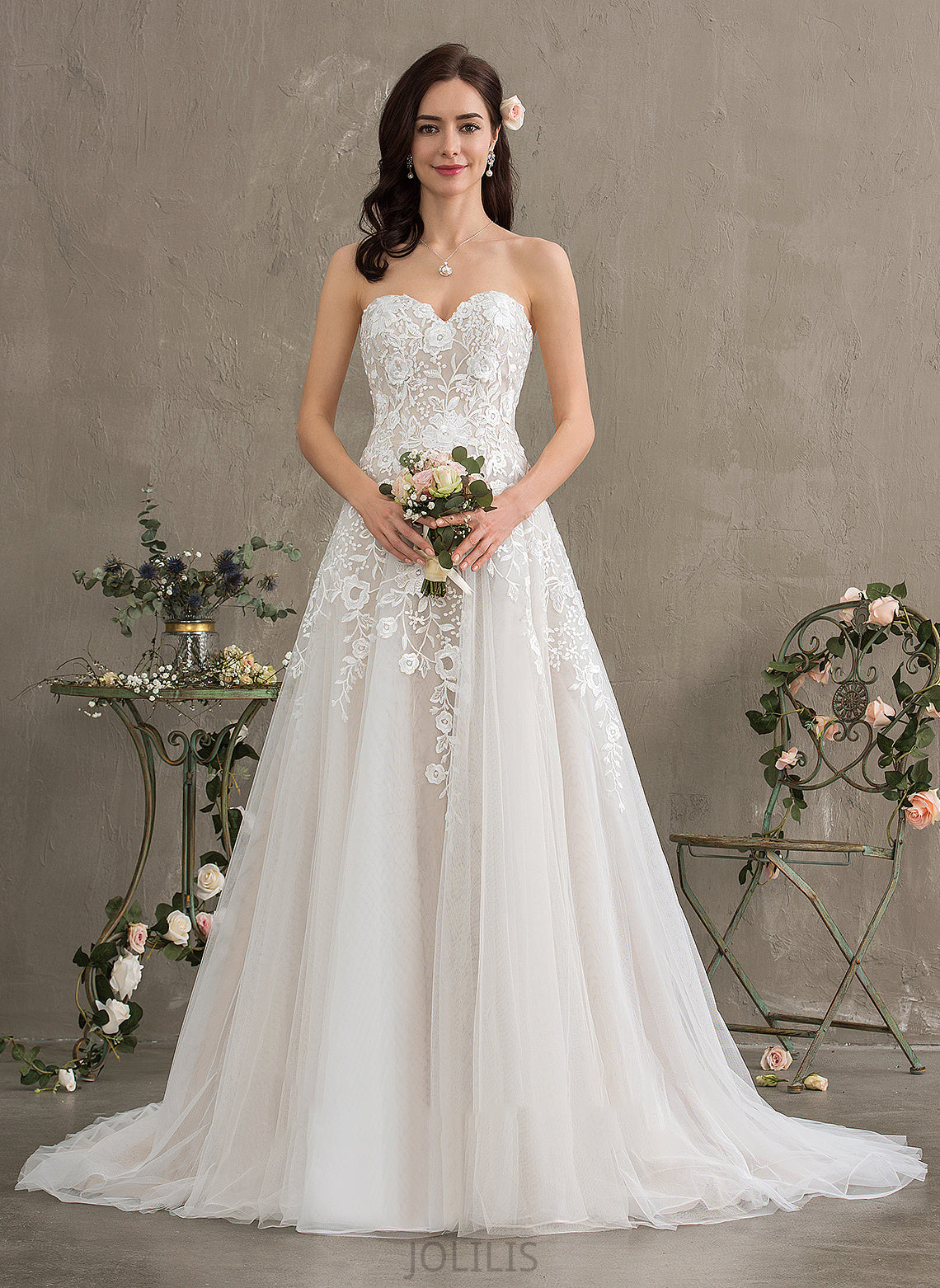 Court Wedding Dresses Dress Sweetheart Ball-Gown/Princess Wedding Rowan Tulle Train