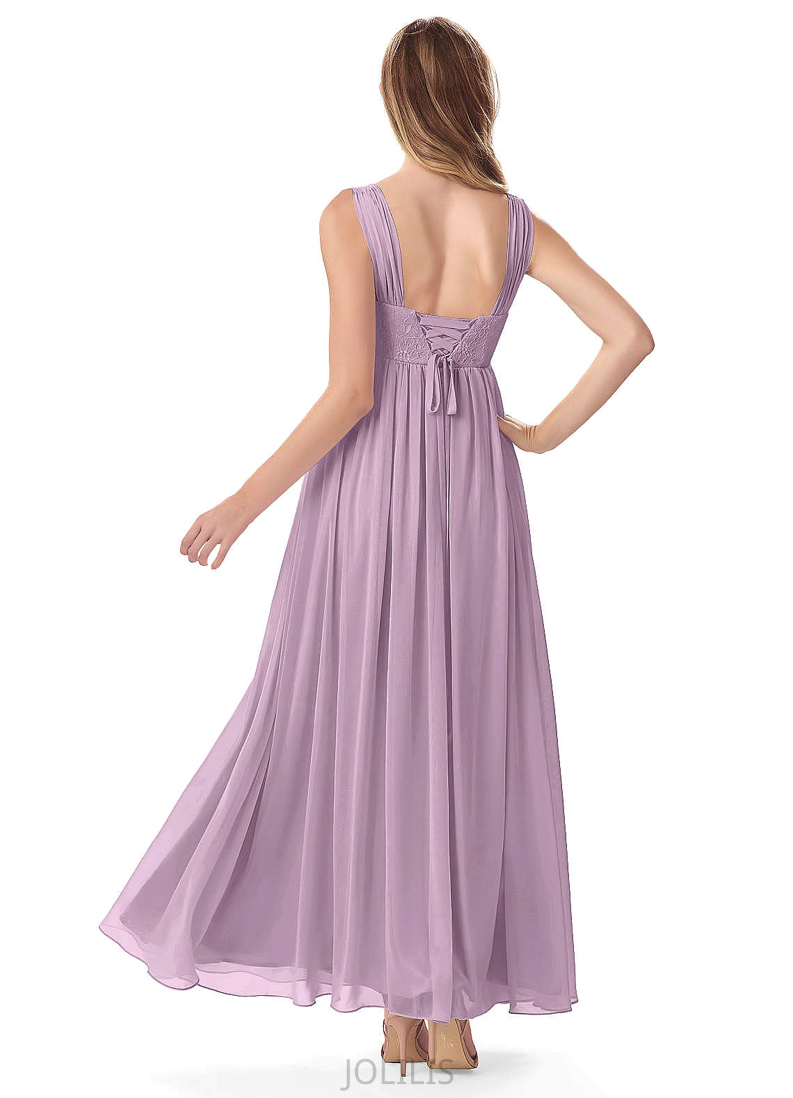 Carmen A-Line/Princess Natural Waist Floor Length Sleeveless Scoop Bridesmaid Dresses