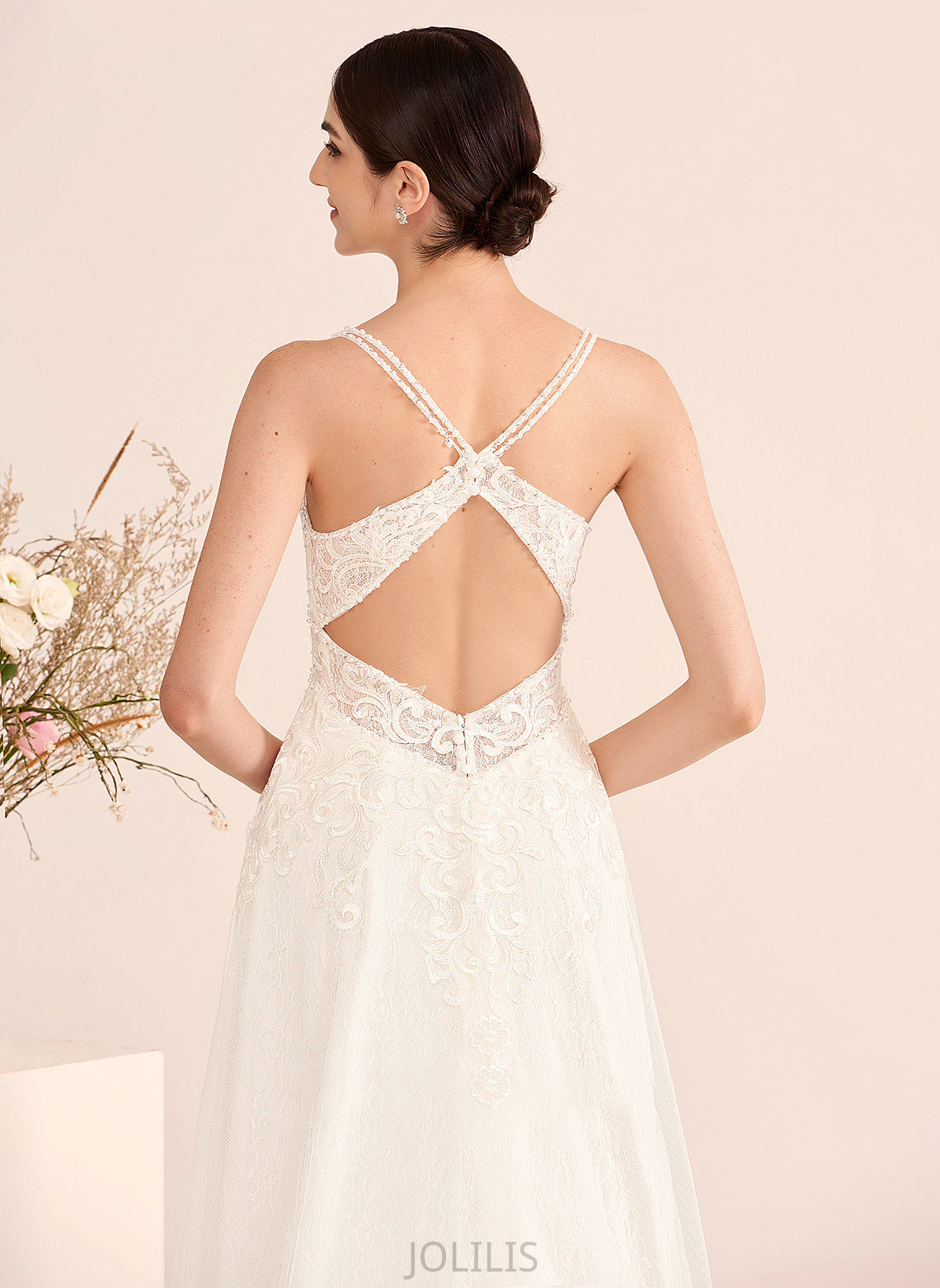 Wedding Dresses V-neck Train With Court Beading Brielle Dress A-Line Wedding