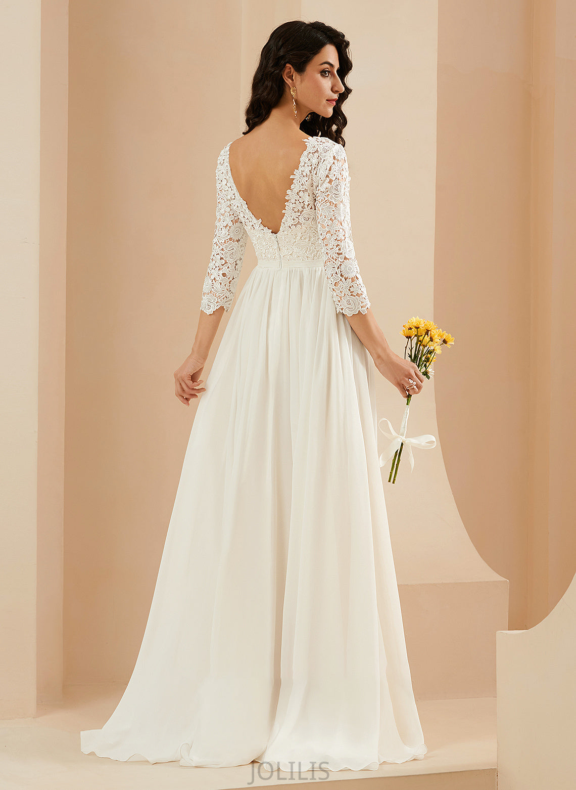 Wedding Wedding Dresses A-Line Train Sweep With Lace Arianna Dress