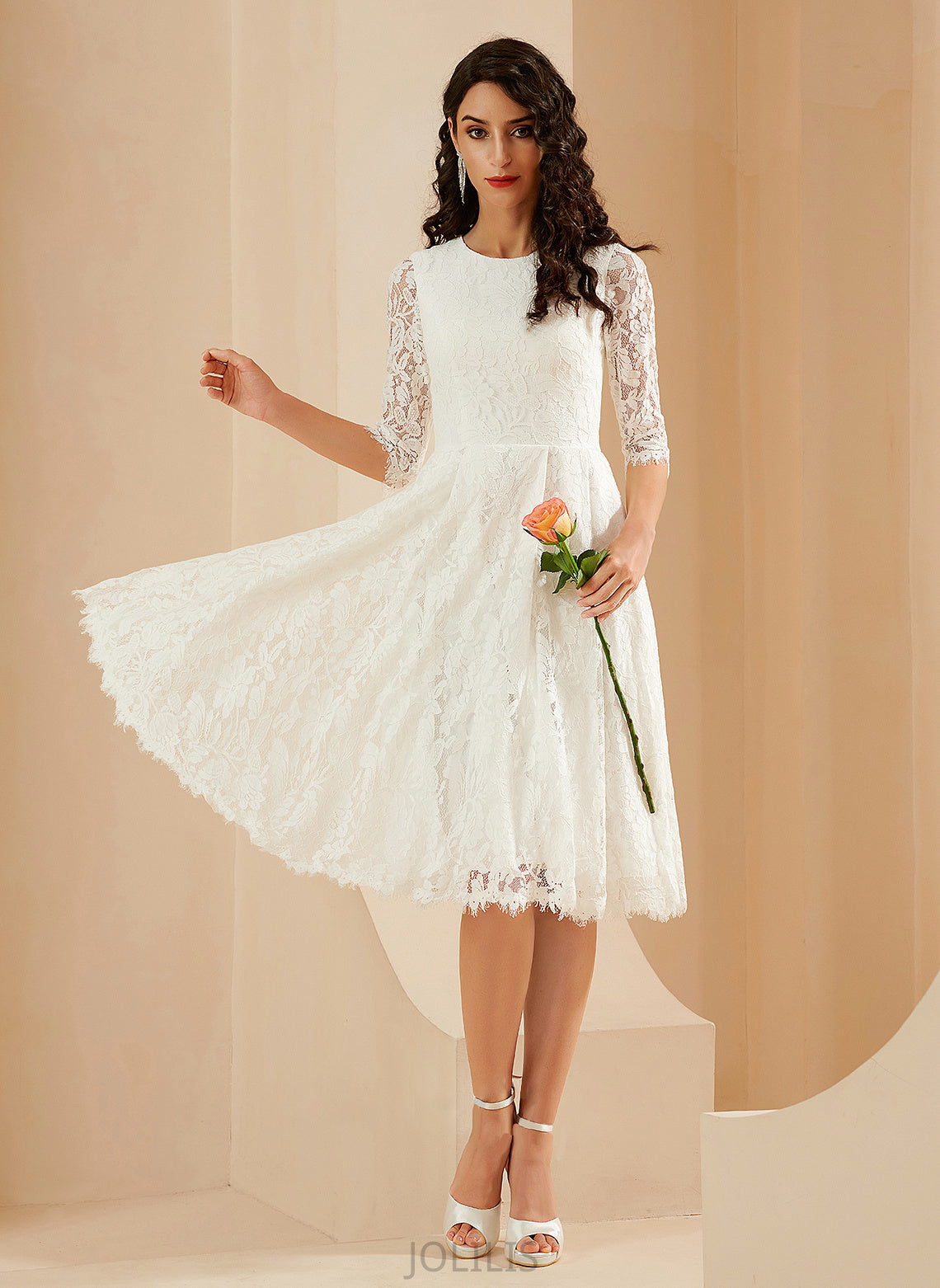 Dress Knee-Length Wedding Sherlyn A-Line Wedding Dresses