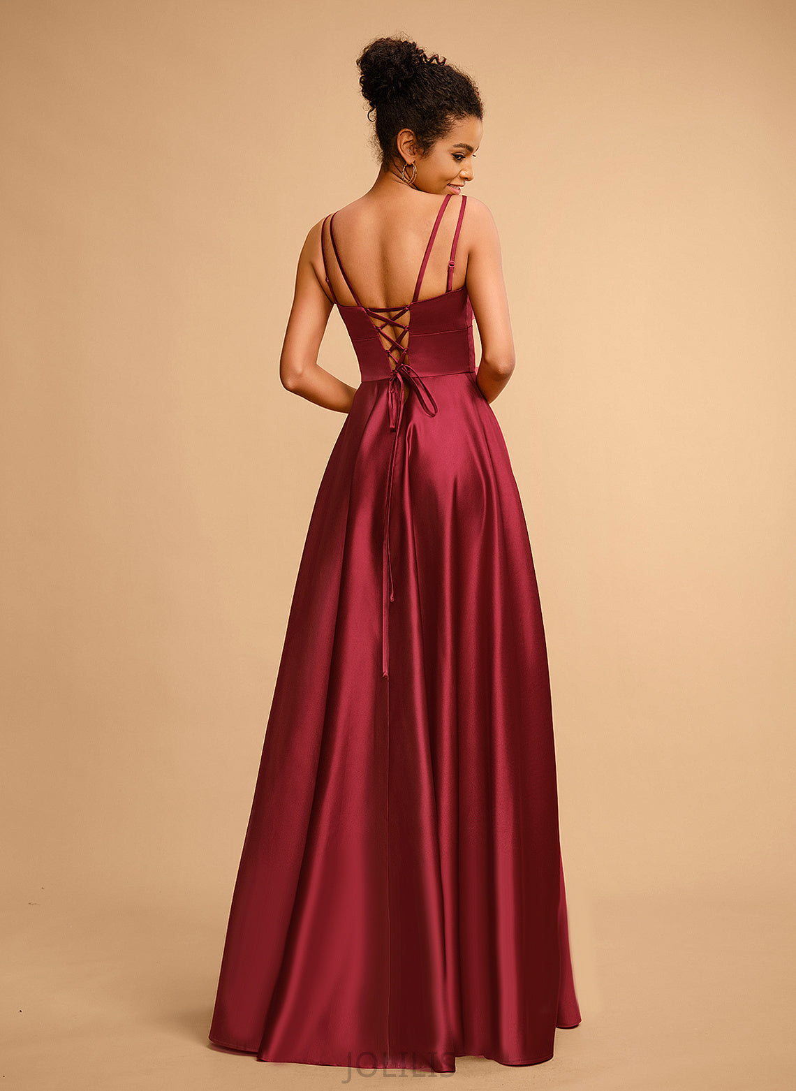 Satin Floor-Length A-Line Square Robin Prom Dresses