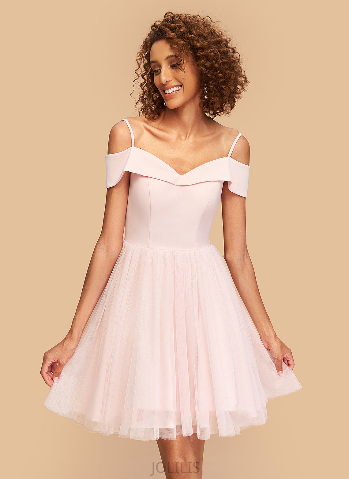 V-neck Faith Short/Mini Homecoming Dresses Dress Homecoming A-Line Off-the-Shoulder Tulle