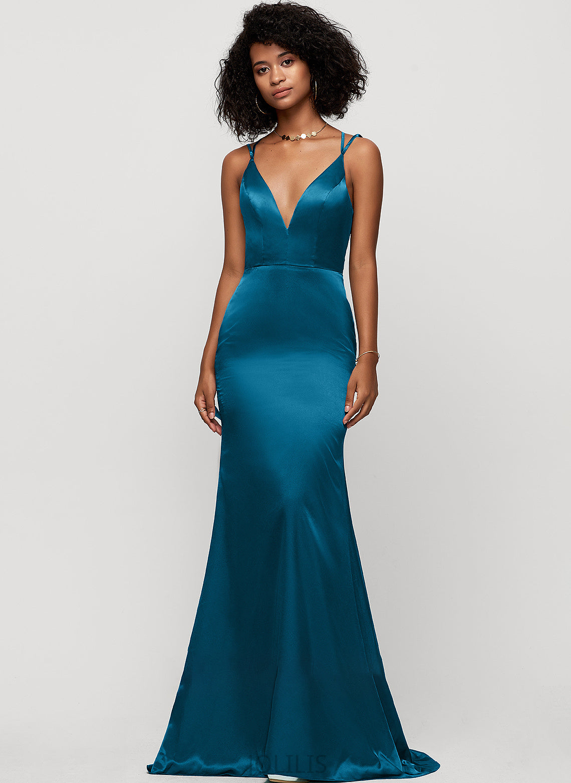 Prom Dresses Train Trumpet/Mermaid V-neck Jayla Sweep