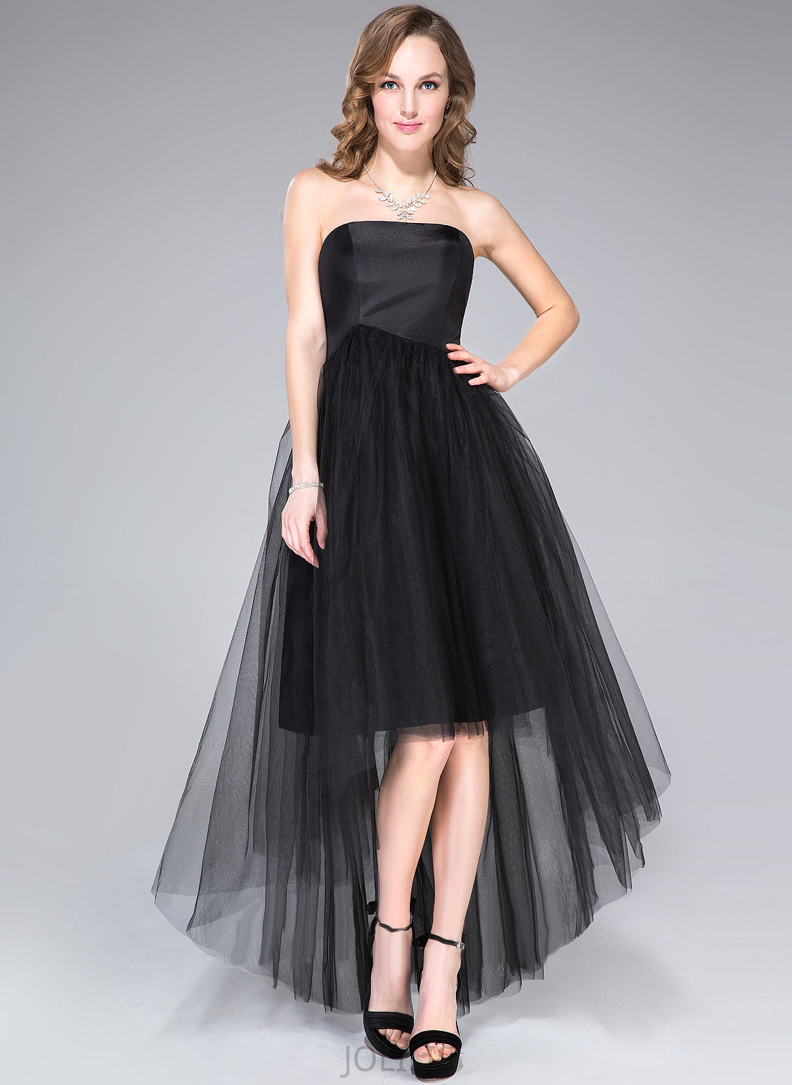 Tulle With Dress Asymmetrical Lesly Ruffle A-Line Taffeta Homecoming Dresses Homecoming Strapless