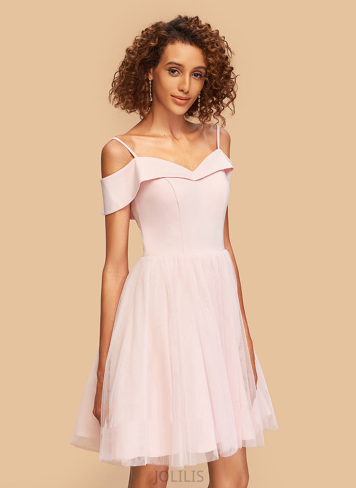 V-neck Faith Short/Mini Homecoming Dresses Dress Homecoming A-Line Off-the-Shoulder Tulle