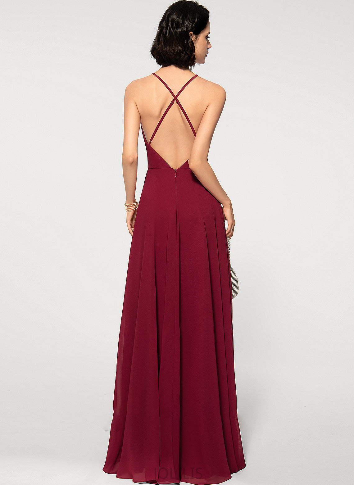 Floor-Length Neckline Neck Louise Chiffon Square Scoop Prom Dresses A-Line