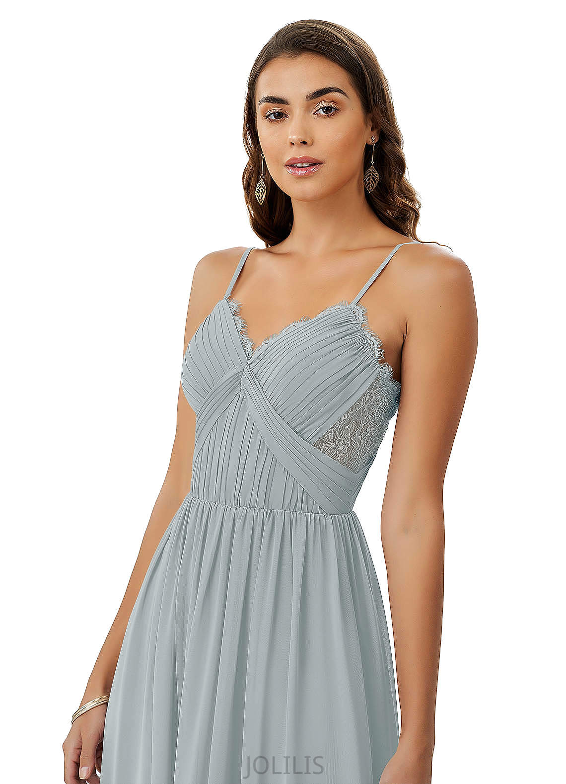 Danika Floor Length Sleeveless A-Line/Princess Natural Waist V-Neck Bridesmaid Dresses