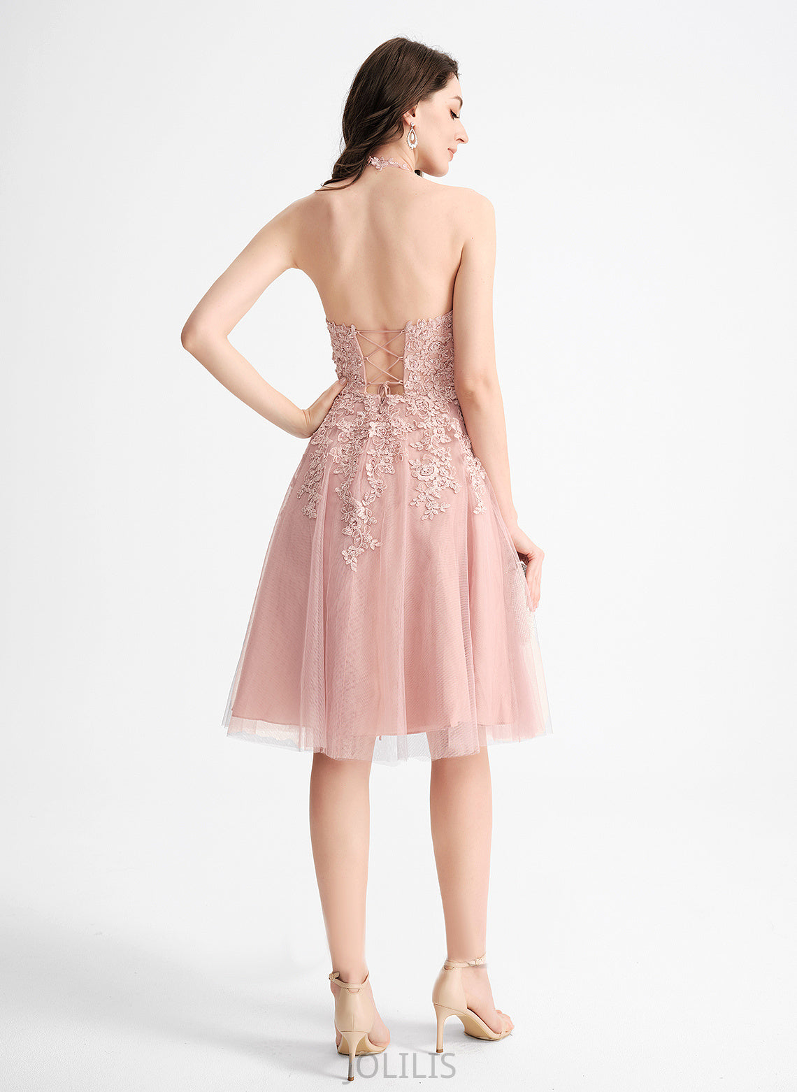 Homecoming Dresses Homecoming With Knee-Length Dress Neck Tulle Scoop A-Line Patience Lace