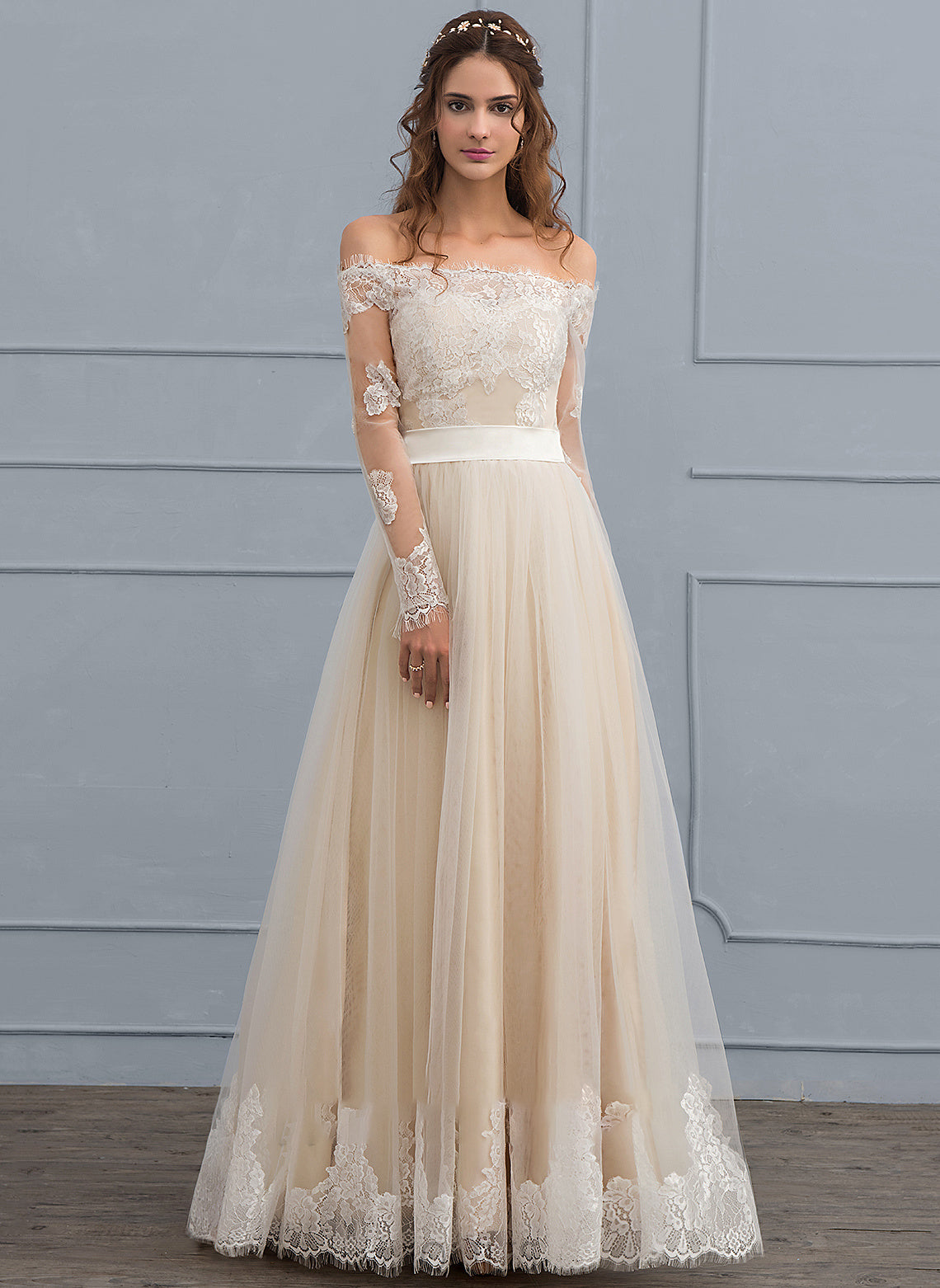 Dress Lace Floor-Length Ida Tulle Wedding Dresses A-Line Wedding