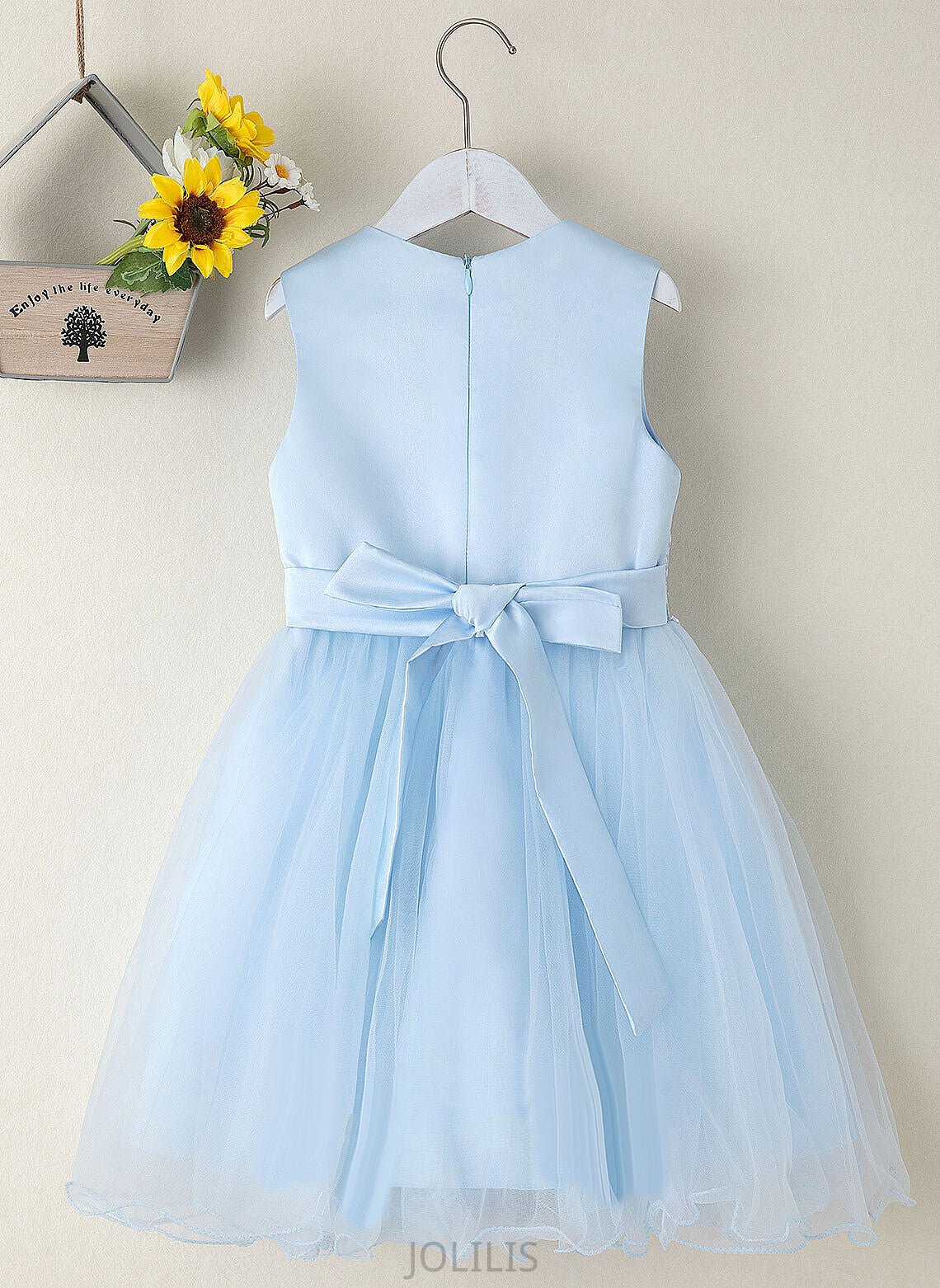 Flower Knee-length Sleeveless Scoop With - Neck Girl Flower(s) Tulle/Lace Flower Girl Dresses Dress Harper A-Line