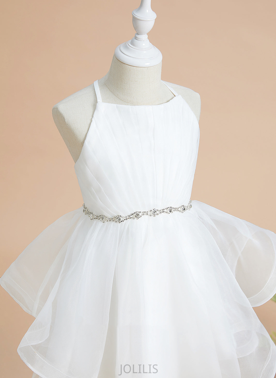 Square Alexia Neckline Sleeveless Flower With Dress - Girl Knee-length Beading A-Line Flower Girl Dresses Tulle