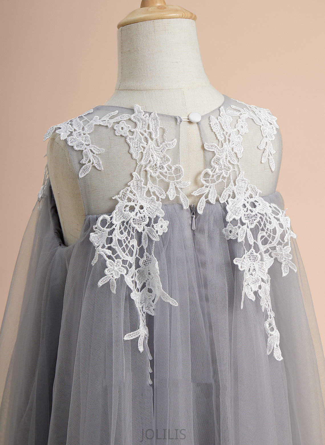 Neck Dress A-Line Scoop Sleeveless Lace With Girl Aisha Flower Girl Dresses - Tulle Knee-length Flower