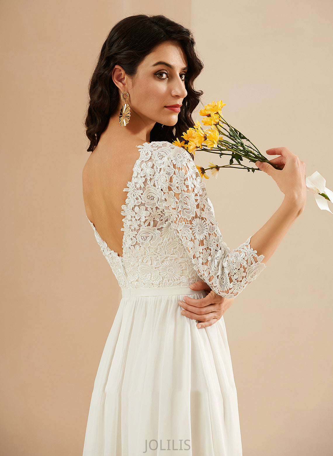 Wedding Wedding Dresses A-Line Train Sweep With Lace Arianna Dress